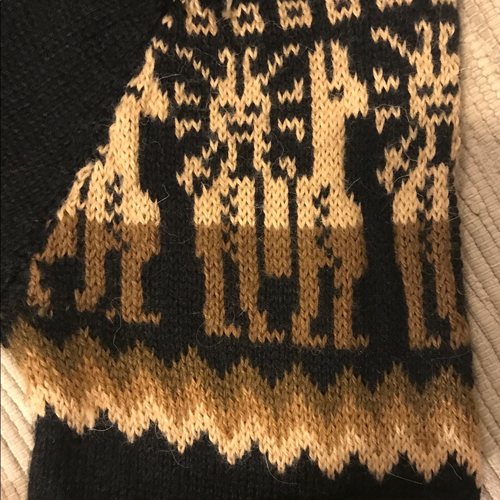 Artesania “Edm” Alpaca Black & Tan/Brown/Cream EUC - Picture 6 of 8